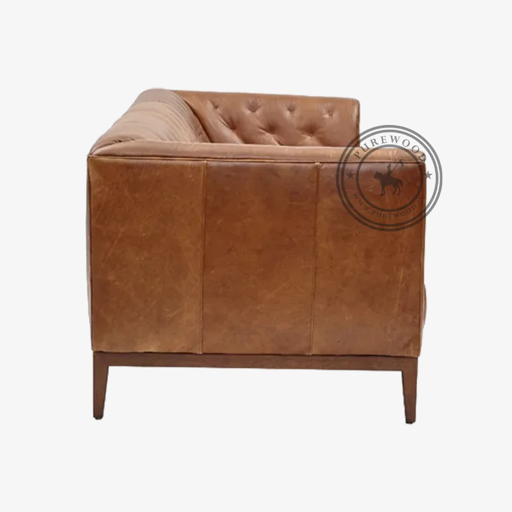 Nene Leather Chesterfield Sofa - Image 3
