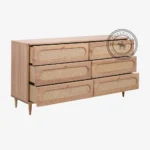 Thompson Cane 6 Drawer Dresser - Thumbnail 2