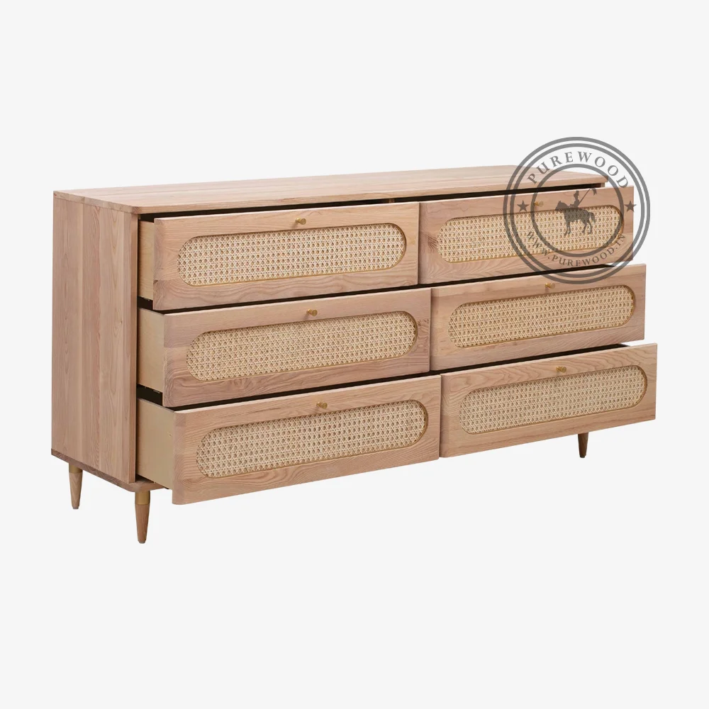Thompson Cane 6 Drawer Dresser - Image 2