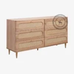 Thompson Cane 6 Drawer Dresser