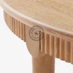 Woodpecker Round Cerused Oak Dining Table - Thumbnail 3