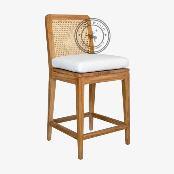 Maple Cane Counter Stool - Thumbnail 1