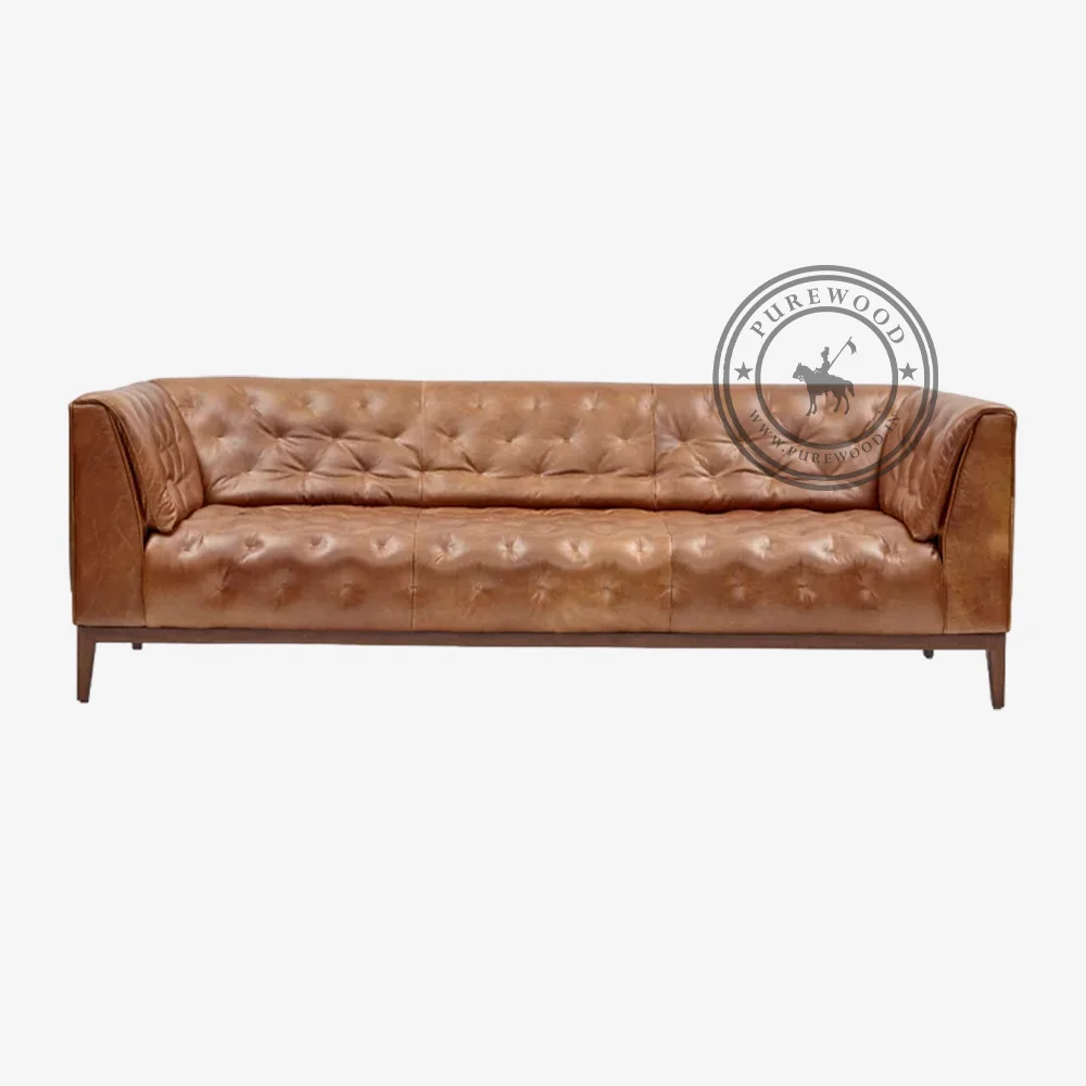 Nene Leather Chesterfield Sofa - Image 2