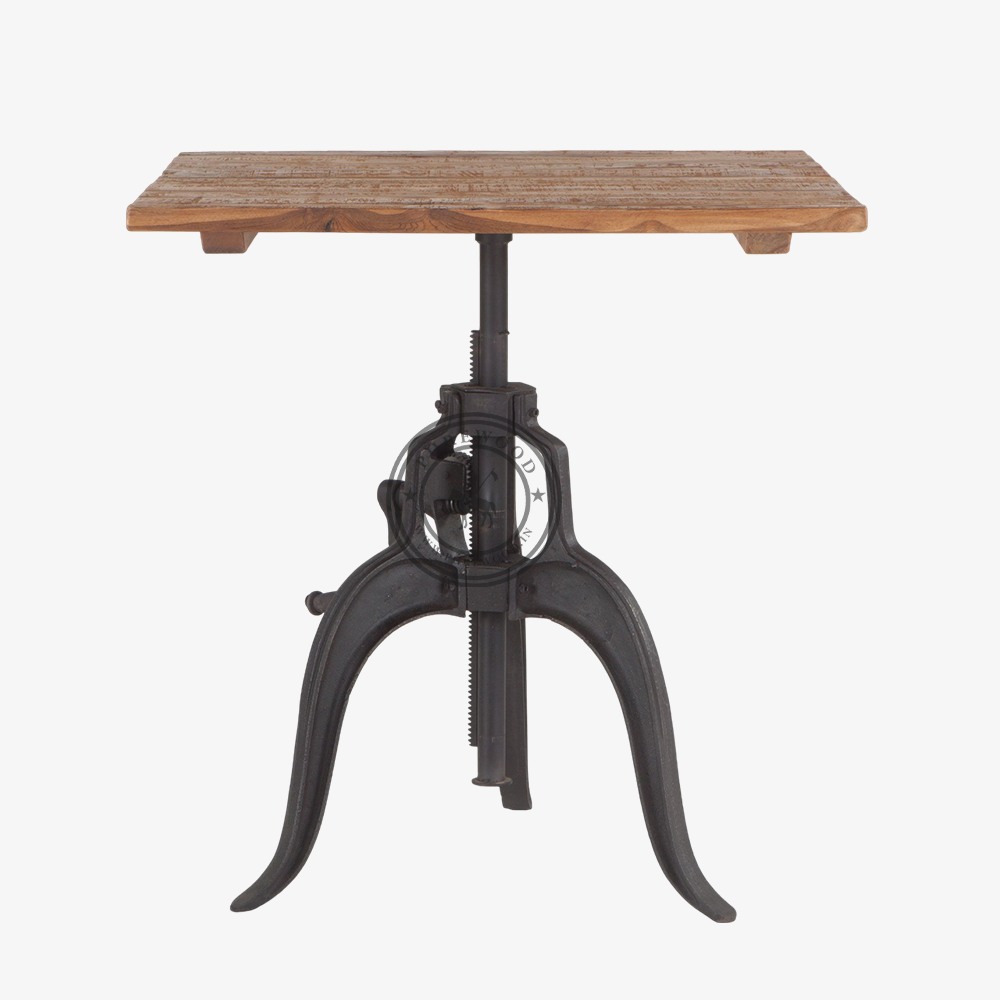 Carter Industrial Loft Adjustable Dining Table Natural - Image 2