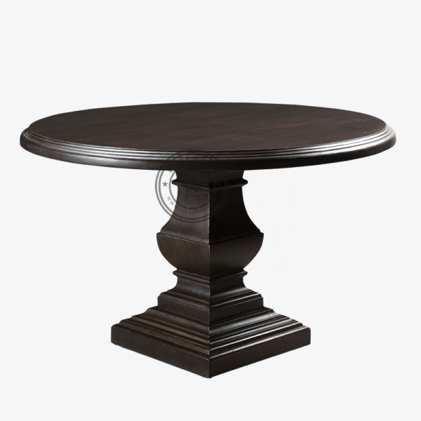 Orchid Round Dining Table Vintage Brown - Thumbnail 1