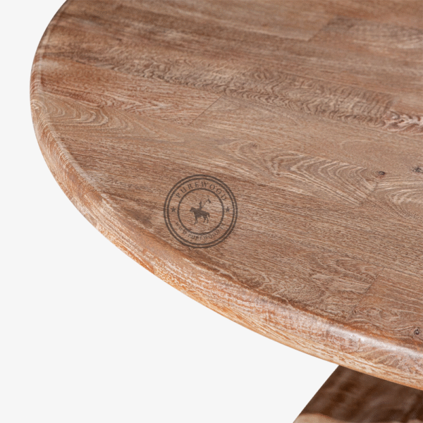 Adrian Round Dining Table Antique Oak - Thumbnail 5