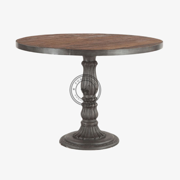 Daisy Wood Round Dining Table Natural - Thumbnail 1