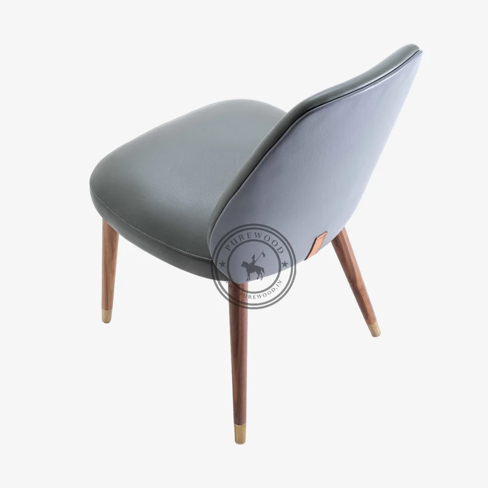 Tulip Vintage grey fabric chair - Image 2