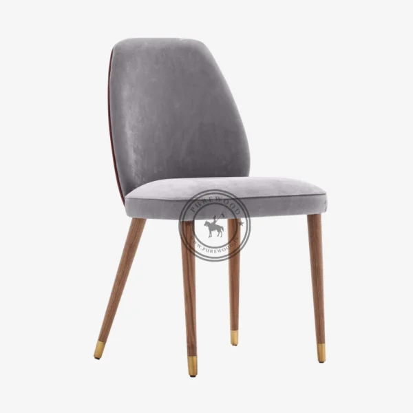 Tulip Vintage grey fabric chair - Thumbnail 1