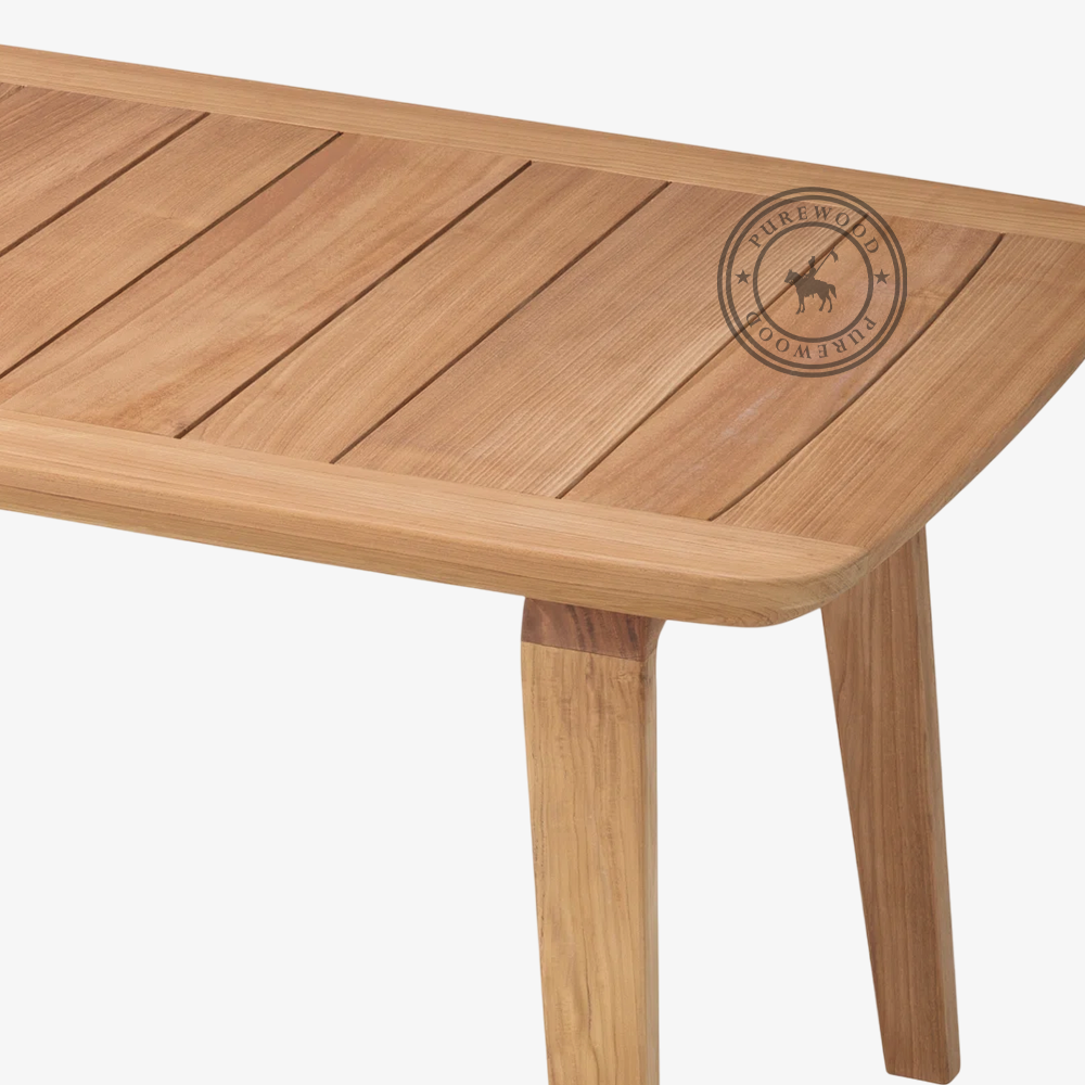Tulip wooden outdoor table - Image 3