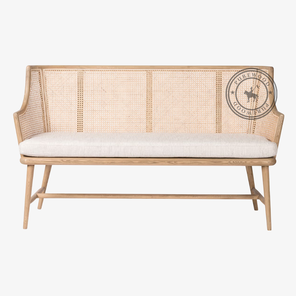 Limoges Cane Bench - Image 3