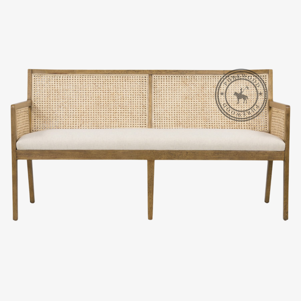 Poitiers Cane Bench - Image 3