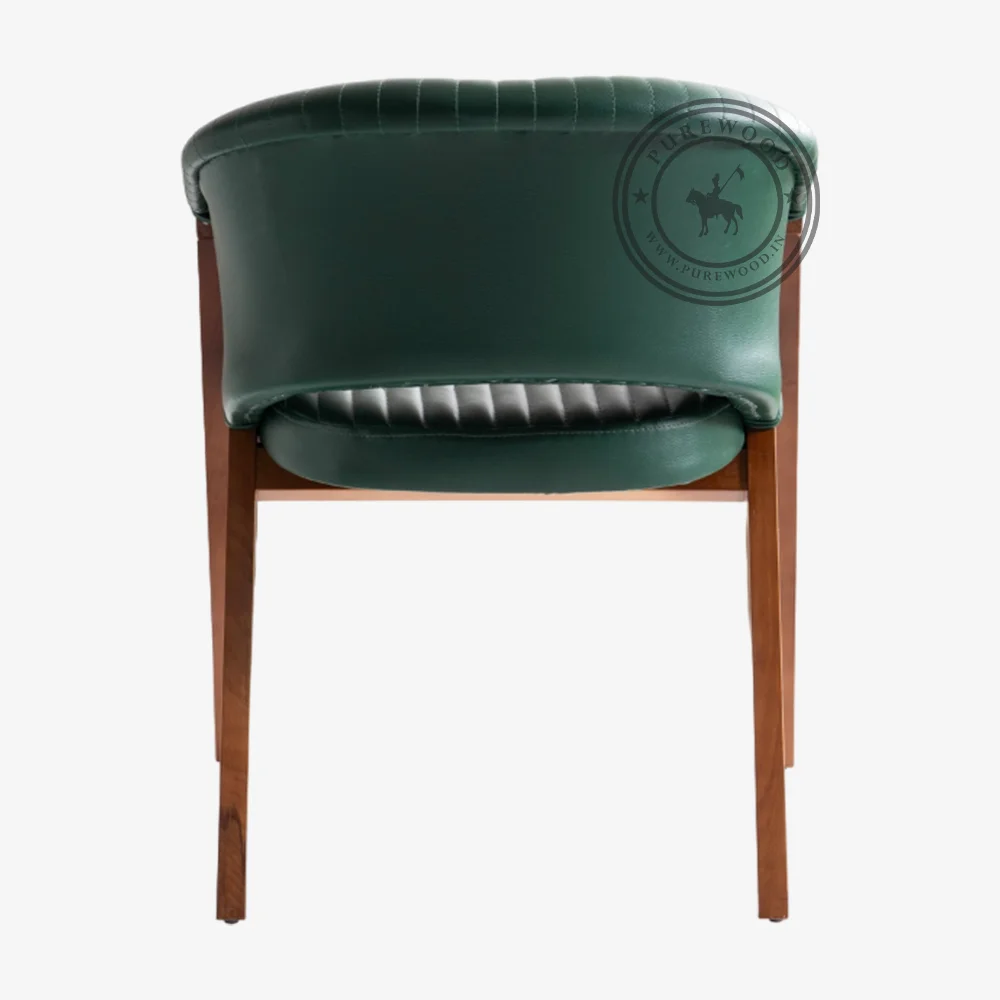 Keele Leather wooden chair - Image 2