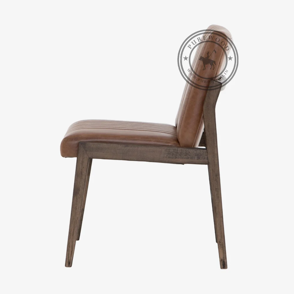 Nahanni Leather wooden chair - Image 2