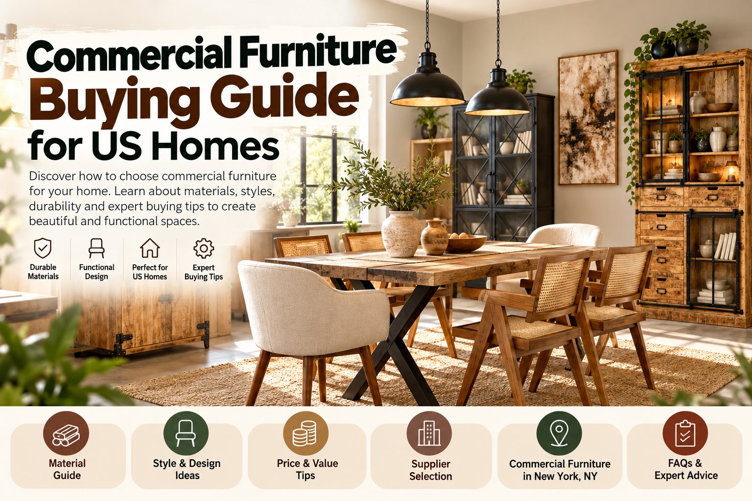 Commercial Furniture Buying Guide for US Homes